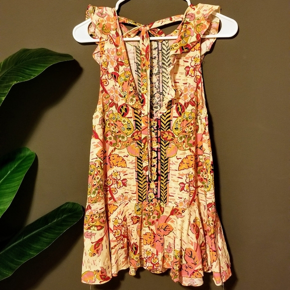 Free People Summer in Tulum Linen Blend Tunic - Picture 5 of 9